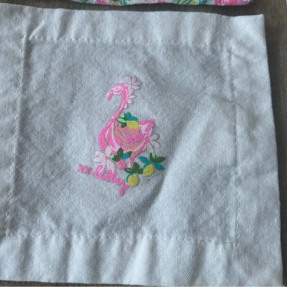 Lilly Pulitzer Fruity  Flamingo Cocktail Napkins Set of 4